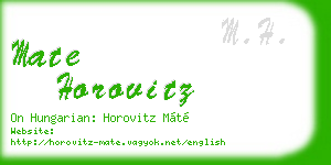 mate horovitz business card